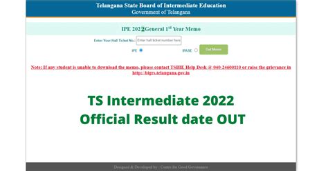 ts inter results release date 2022